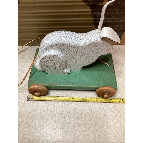 Henn Workshops Handcrafted 19th In The Toys Series "Puff" 2001 Wooden Rabbit Toy - Picture 8 of 14